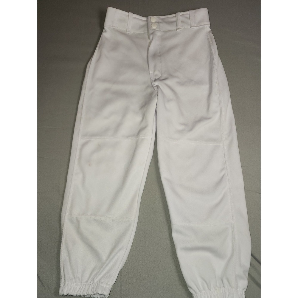 Franklin Youth Small Baseball Pants White Knicker Elastic Cuff Athletic